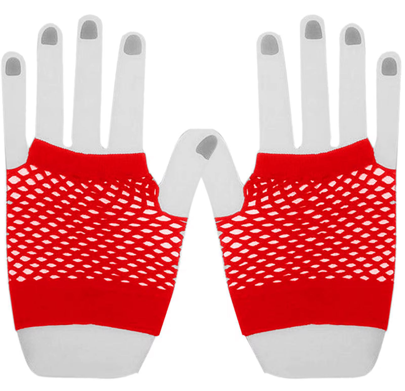 Fishnet short gloves