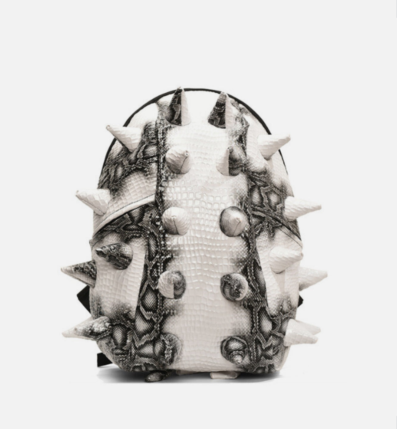 Spiked backpack-white