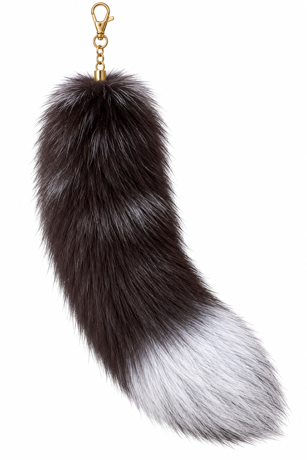 Fur tail-natural silver fox