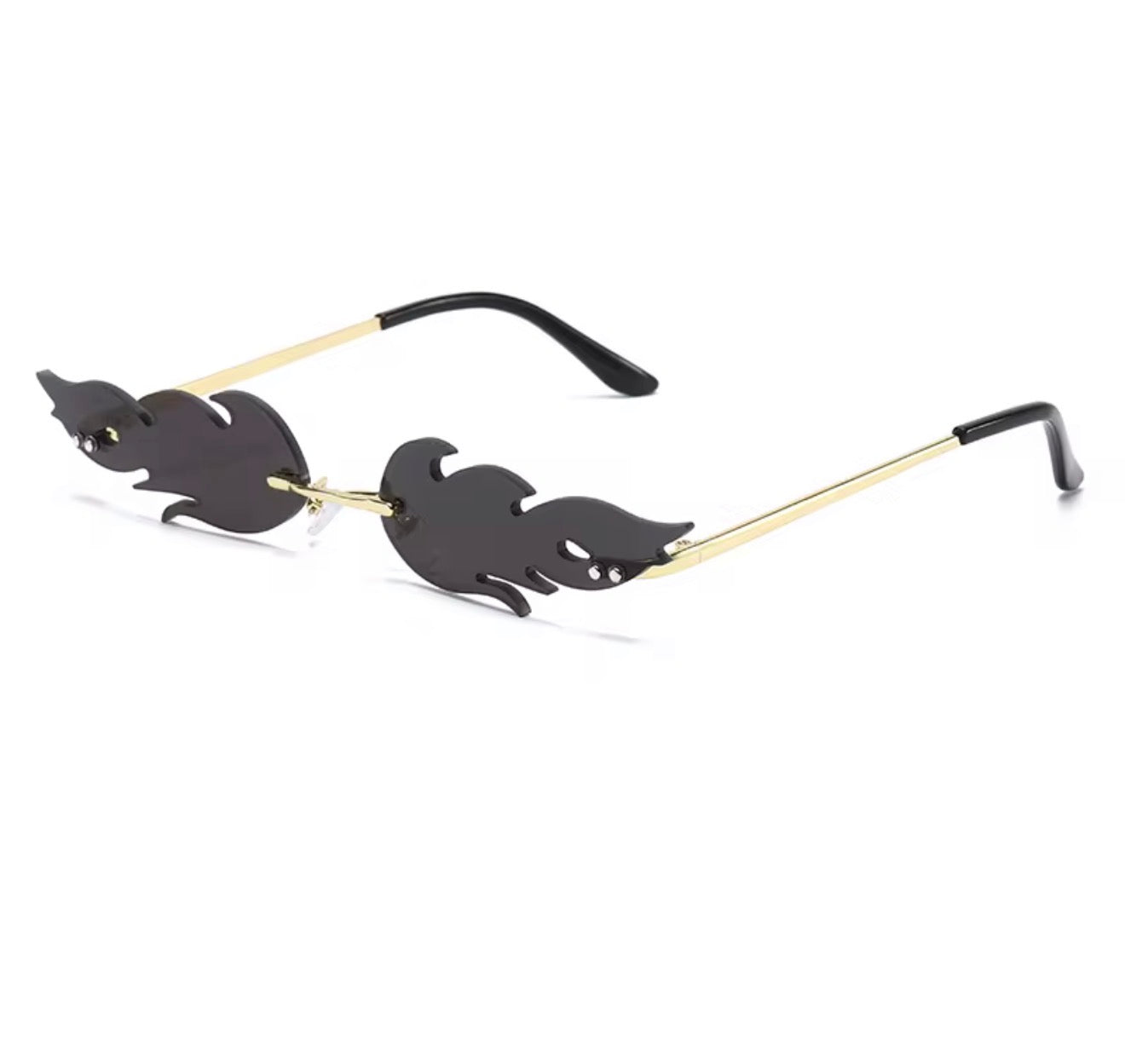 Flame shape sunglasses -black