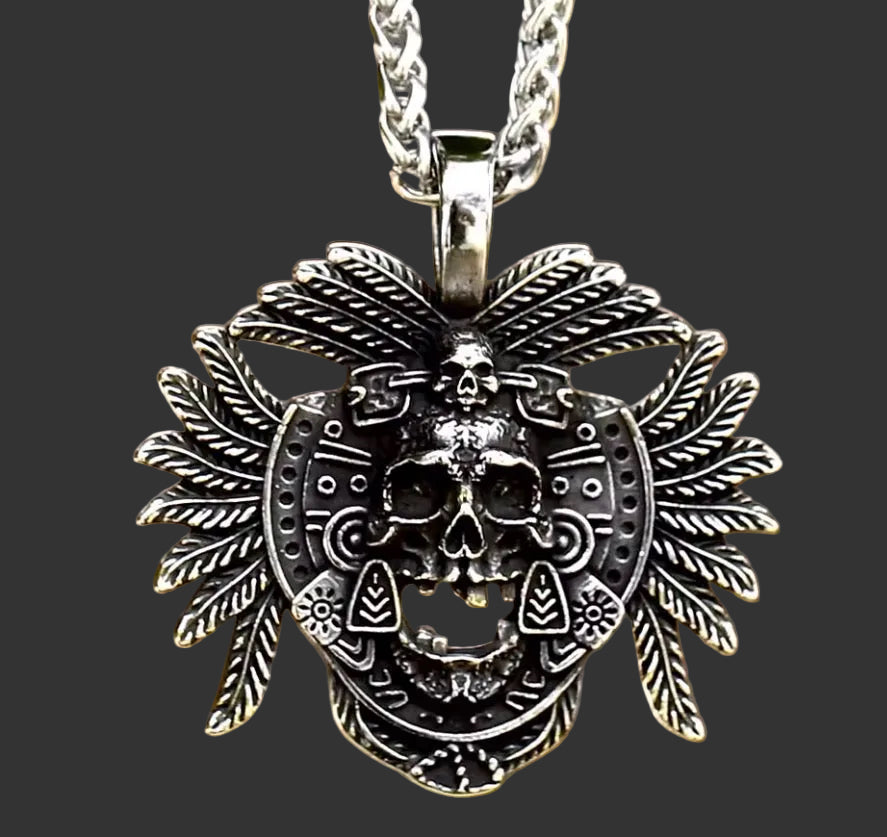 Gradient skull necklace