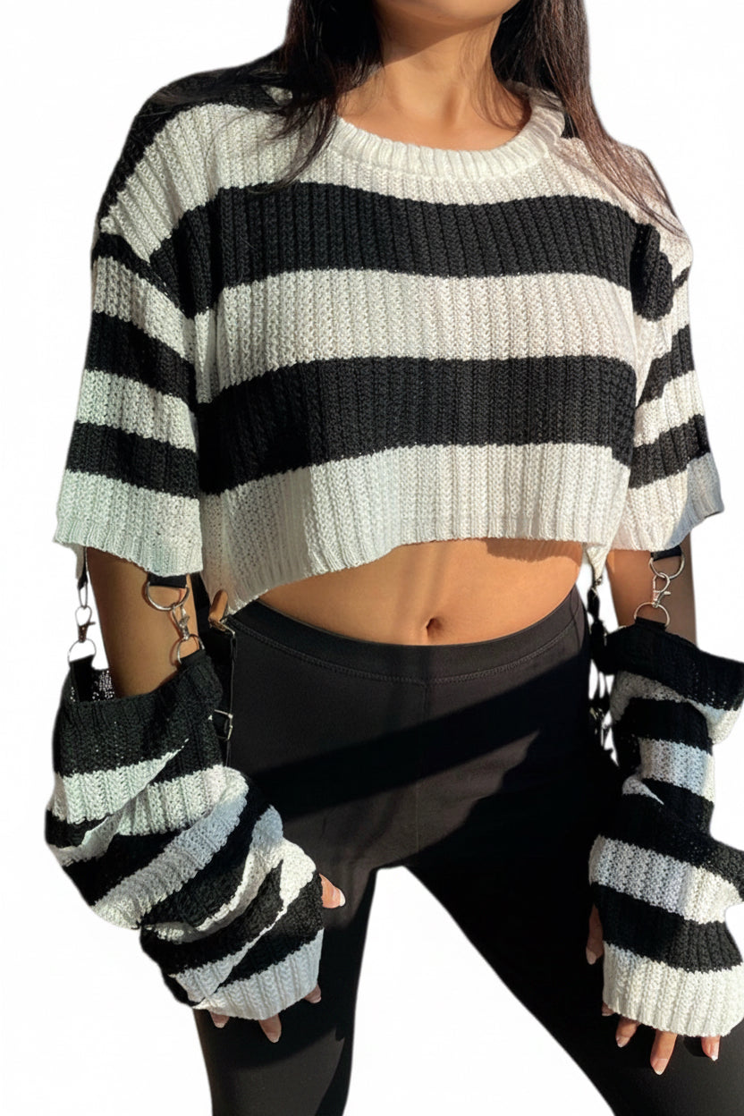 Moon Attic “Luna” Emotic Sweater-white