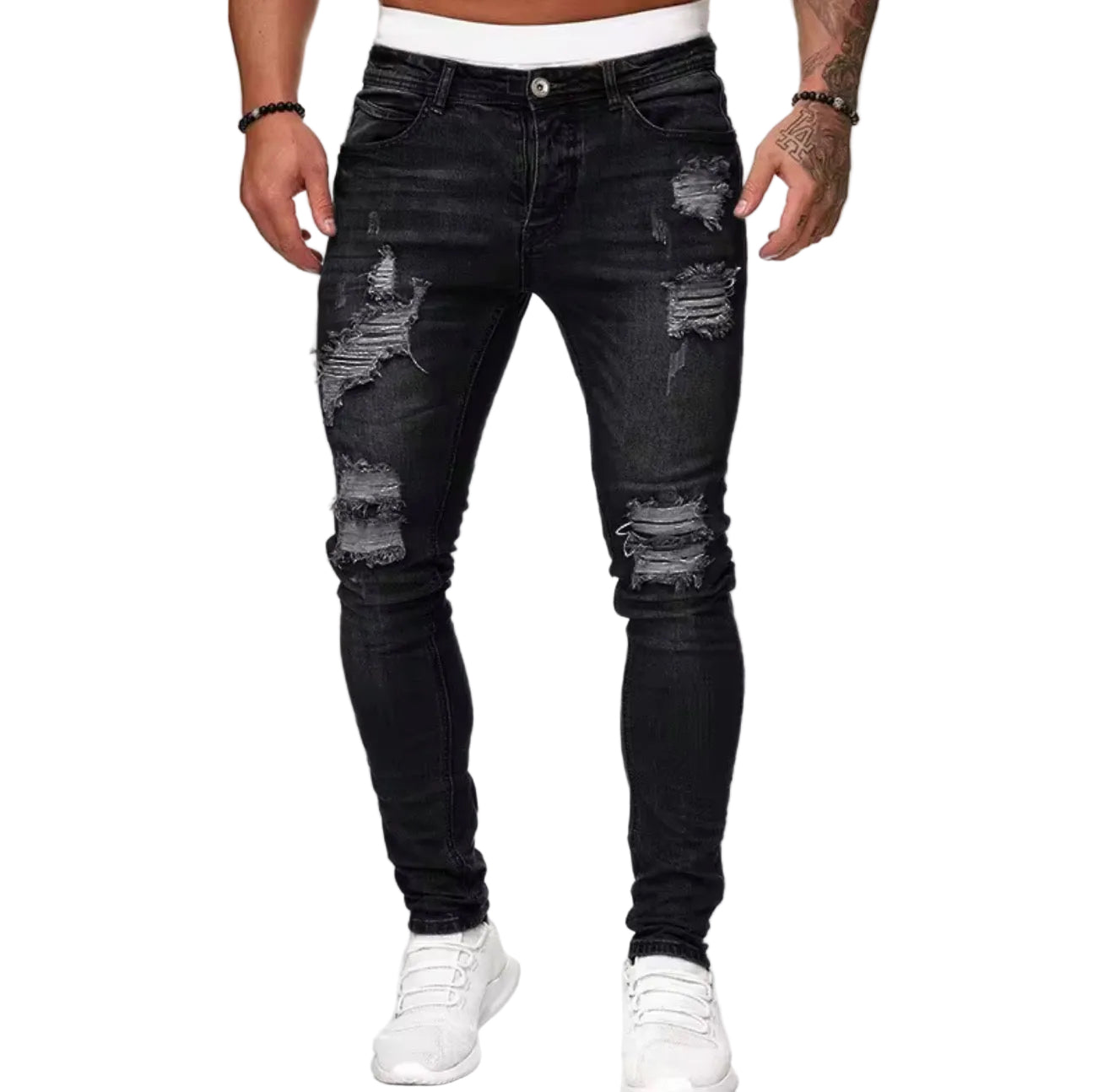 Casual slim-fit denim jeans black