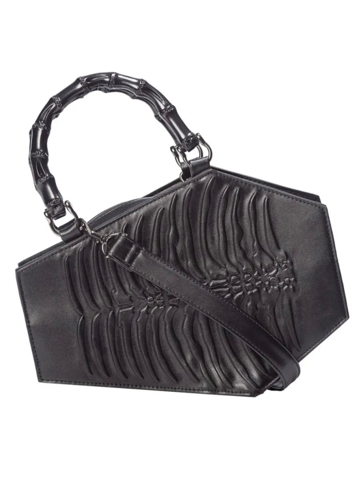 AMARANTH EMBOSS COFFIN BAG
