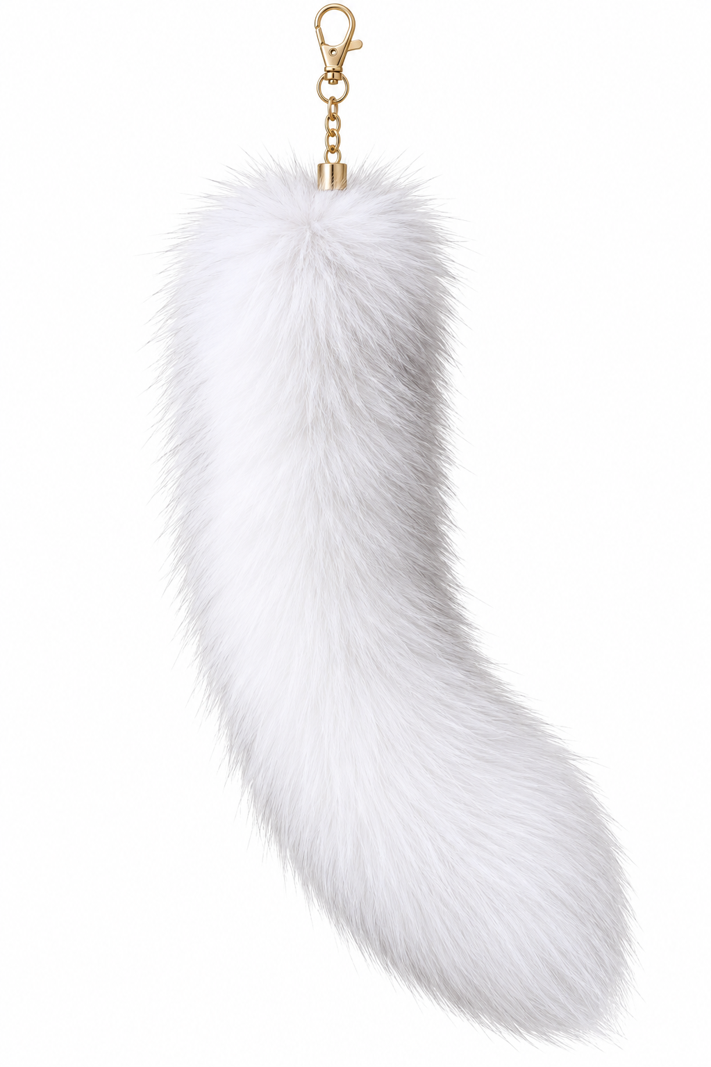 Fur tail- natural white fox