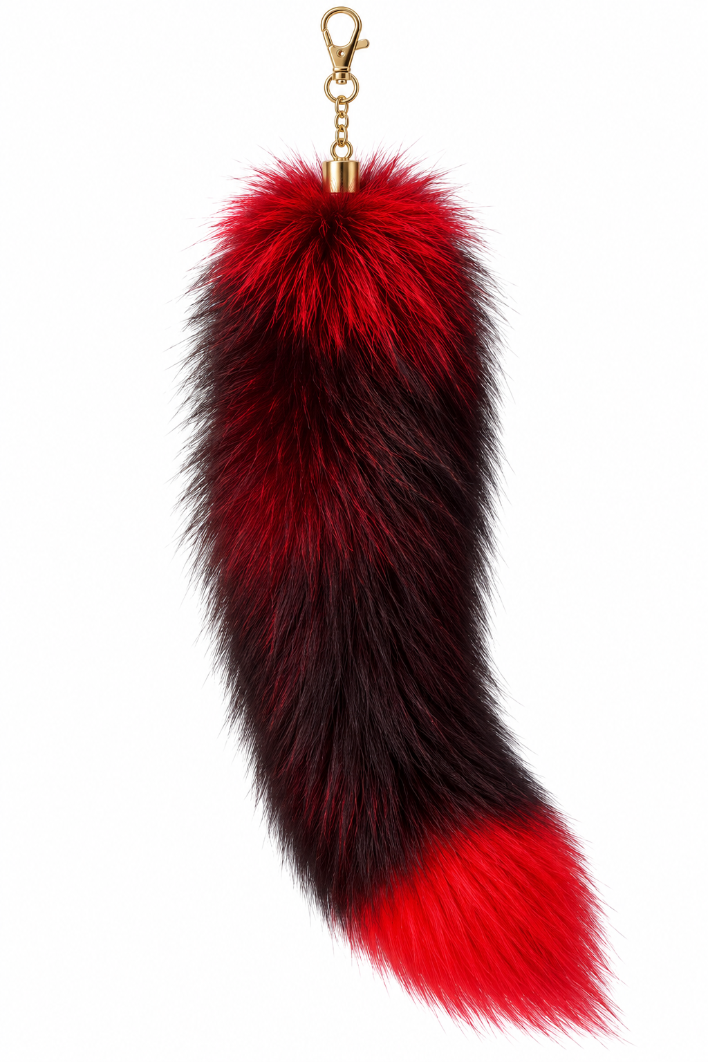 Fur tail- silver fox red