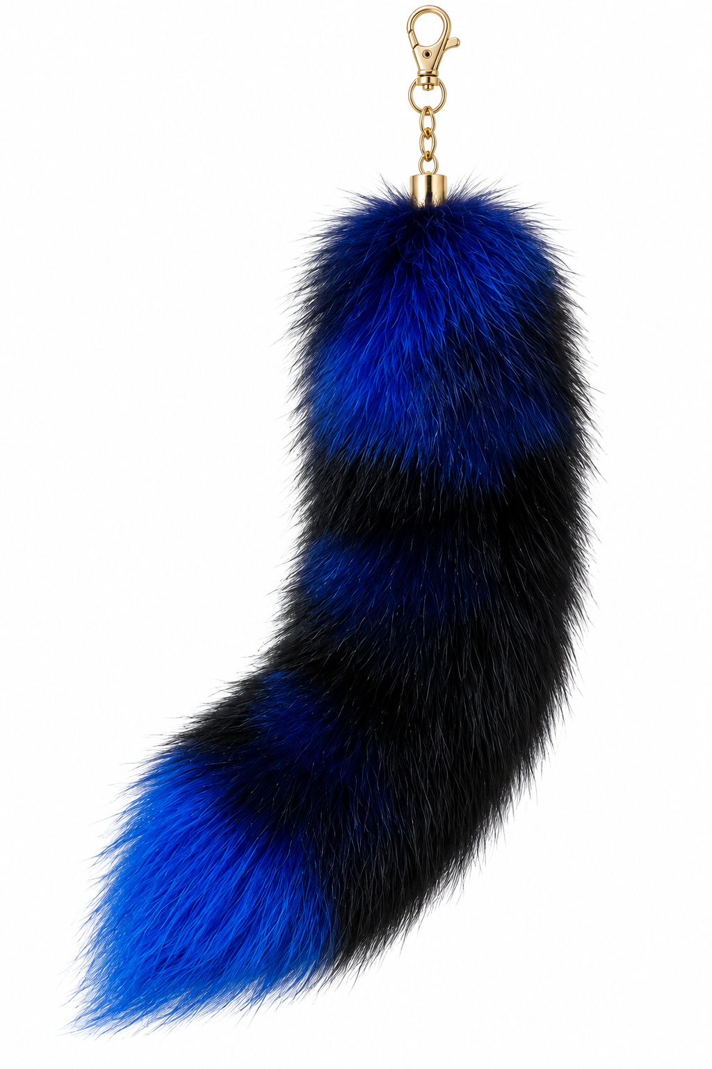 Fur tail- silver fox blue