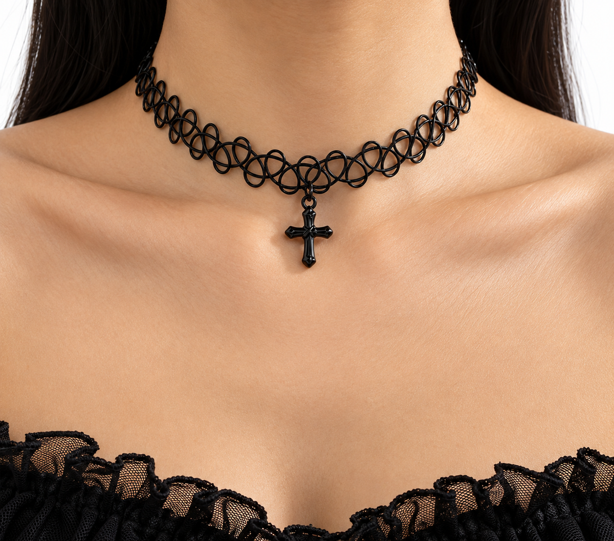 Elastic collar-cross