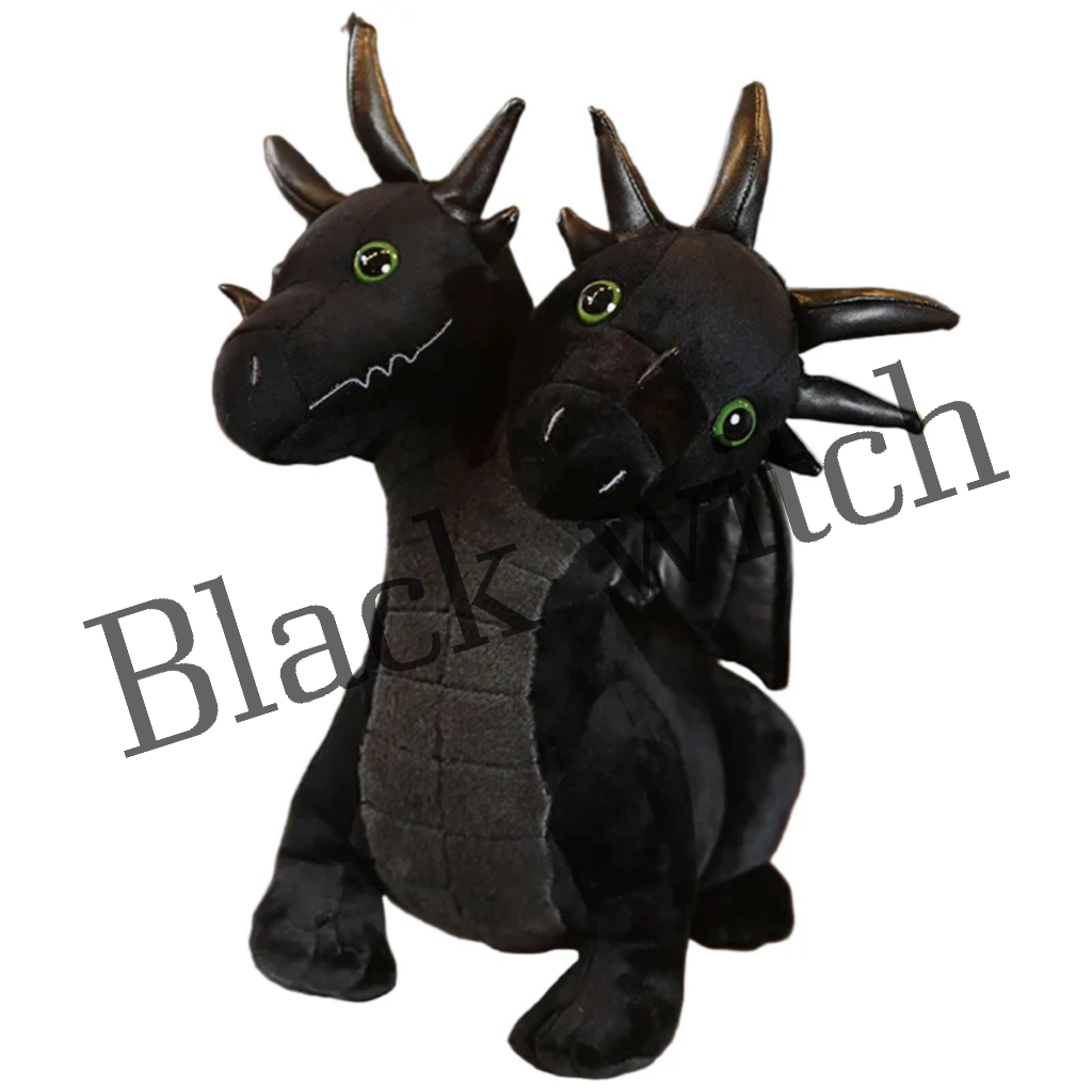 Black Stuffed Dragon With Two Heads