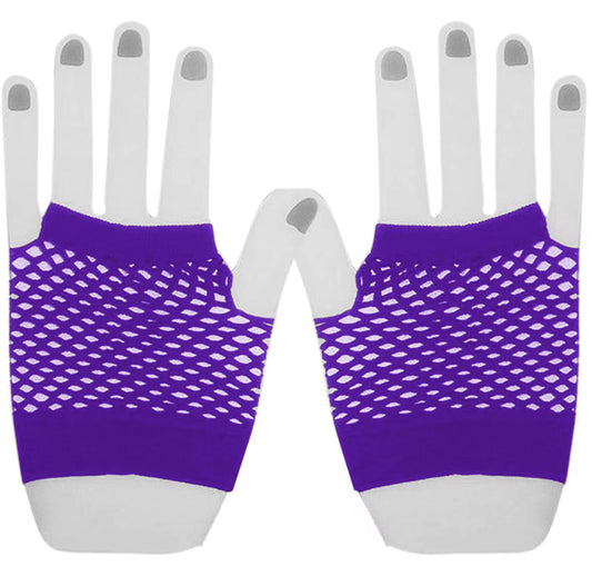 Fishnet short gloves