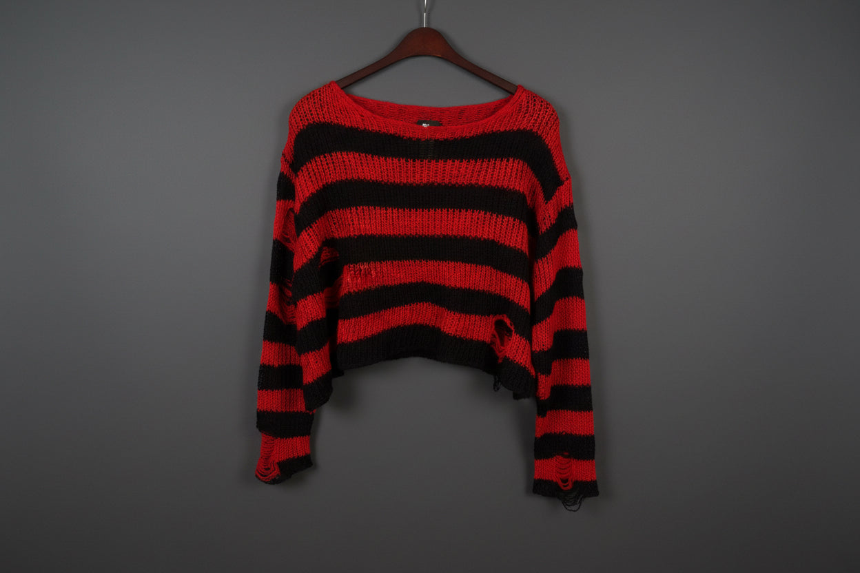 Sweater Emotic crop top-red