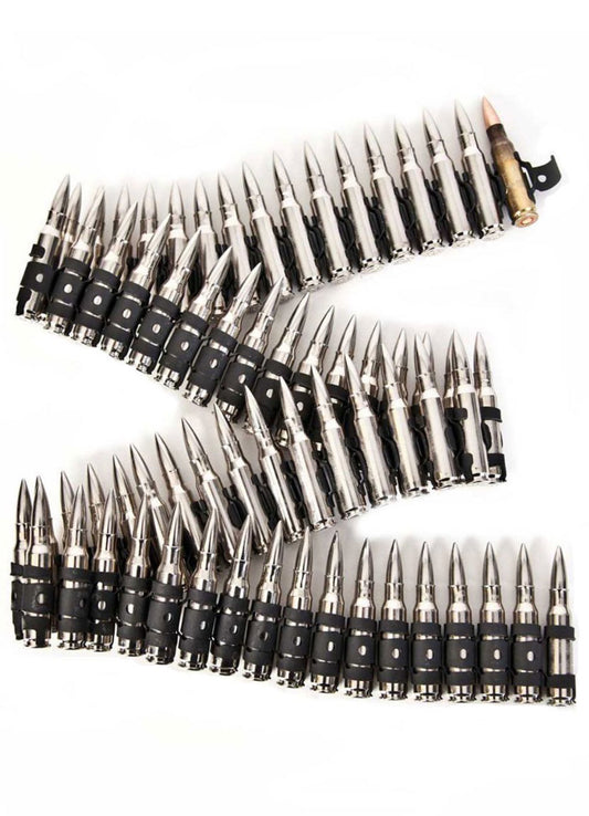 Bullet belt silver