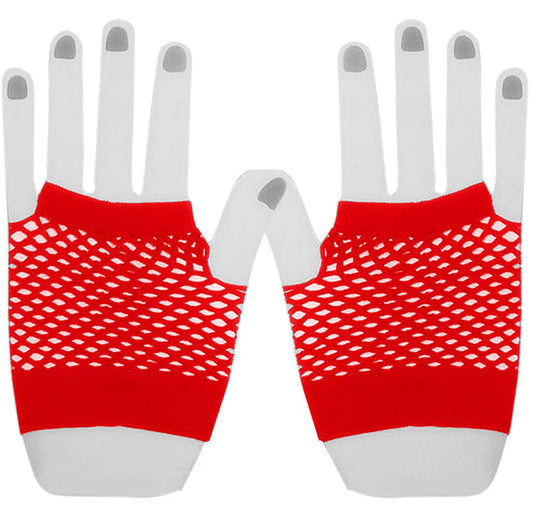 Fishnet short gloves