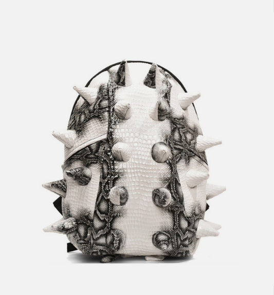 Spiked backpack-white