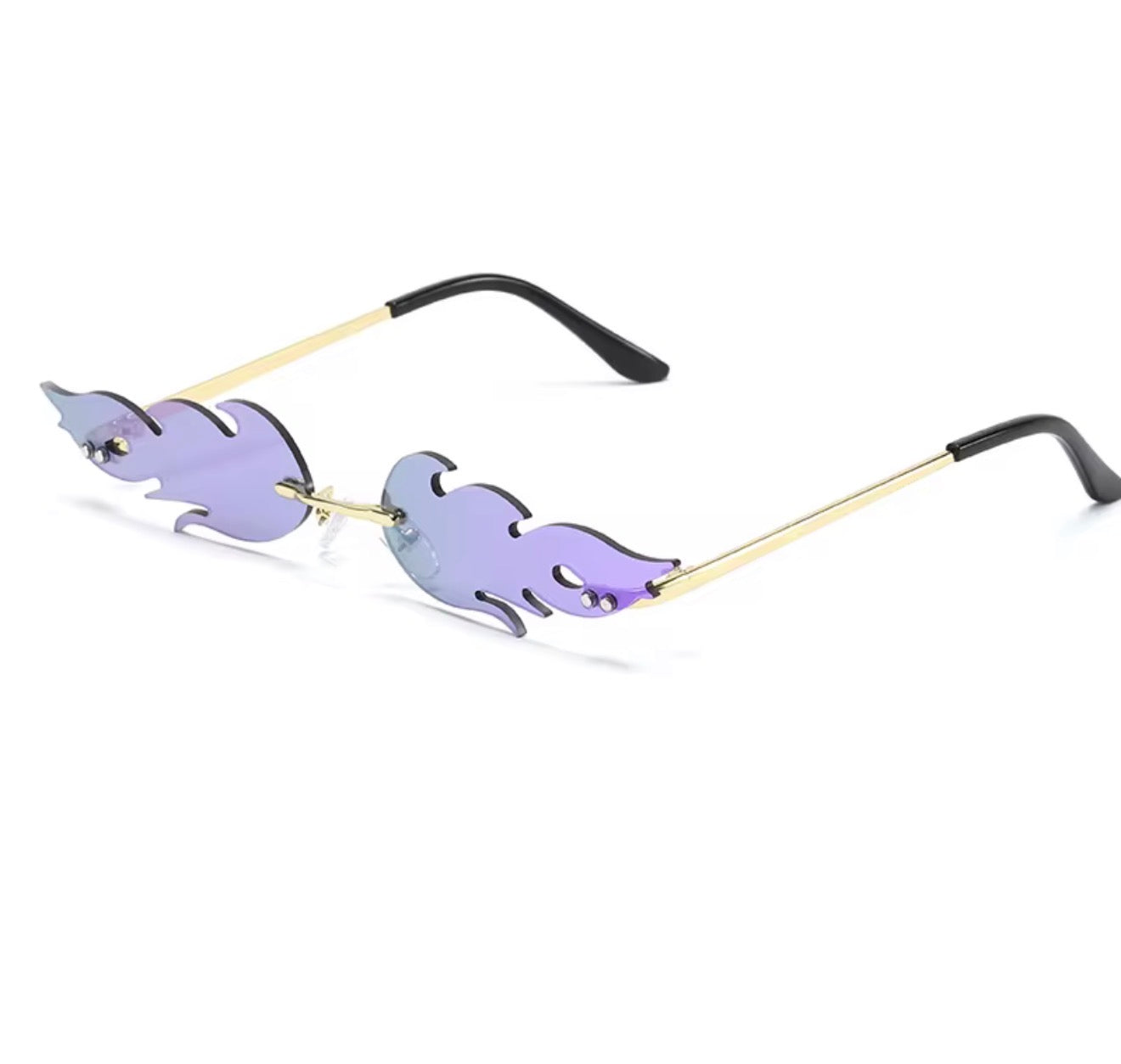Flame shape sunglasses -purple