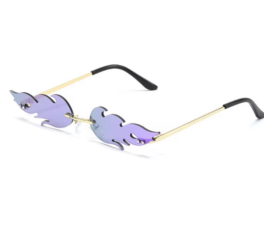 Flame shape sunglasses -purple