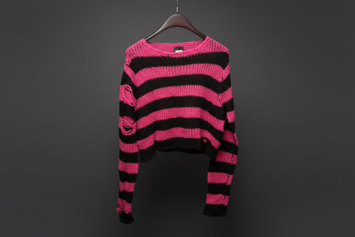 Sweater Emotic crop top-fuschia