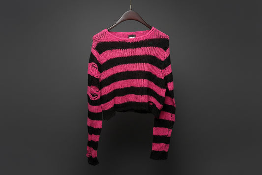 Sweater Emotic crop top-fuschia