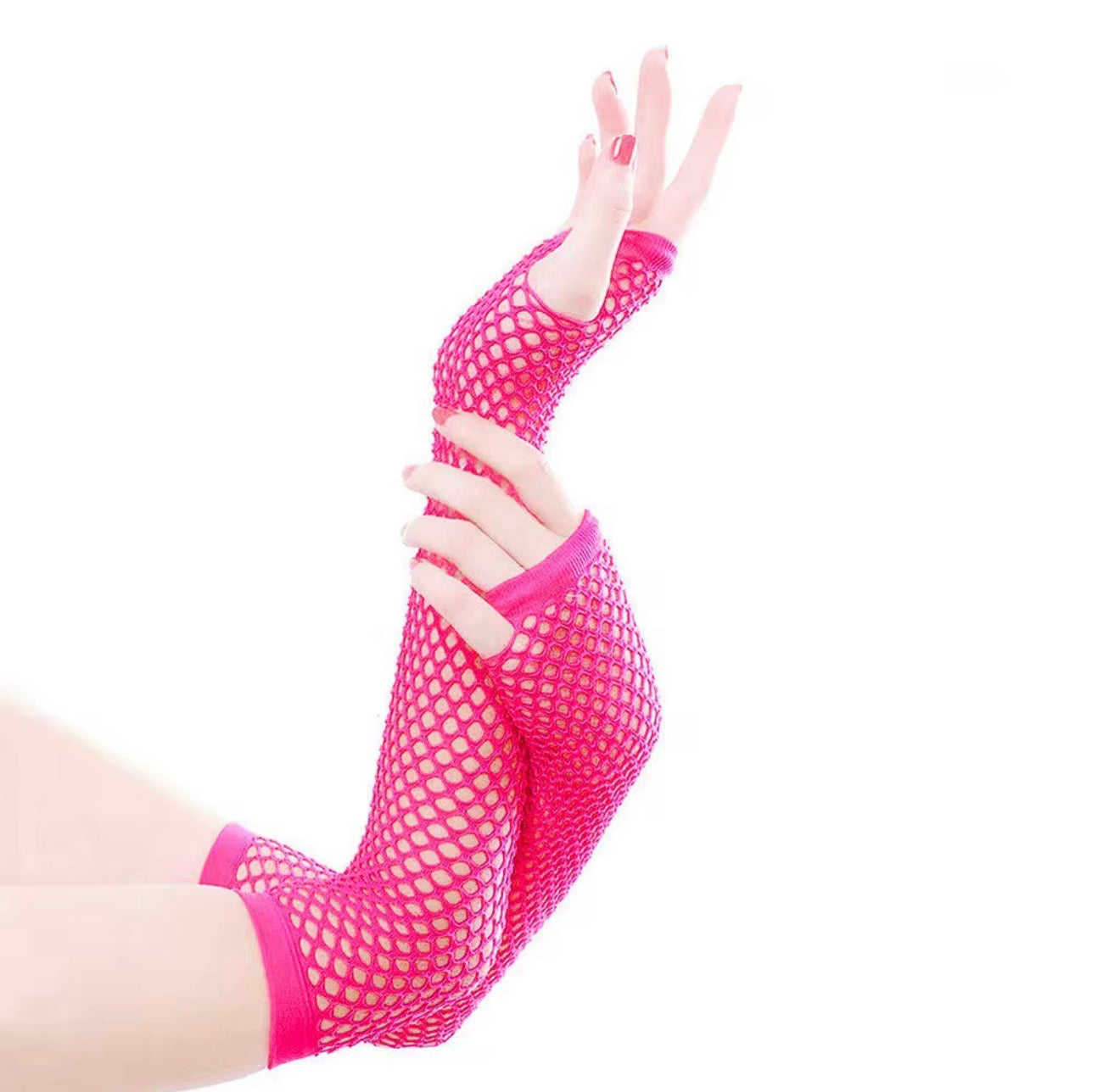 Fingerless gloves-pink