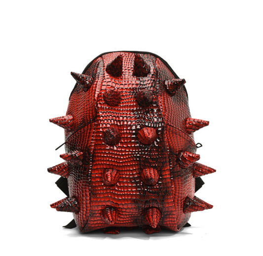 Spiked backpack-red