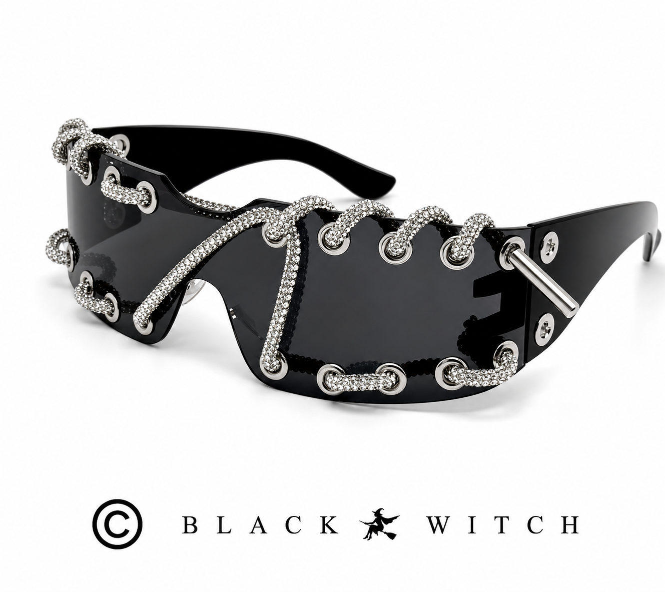cyberpunk sparkle sunglasses-grey
