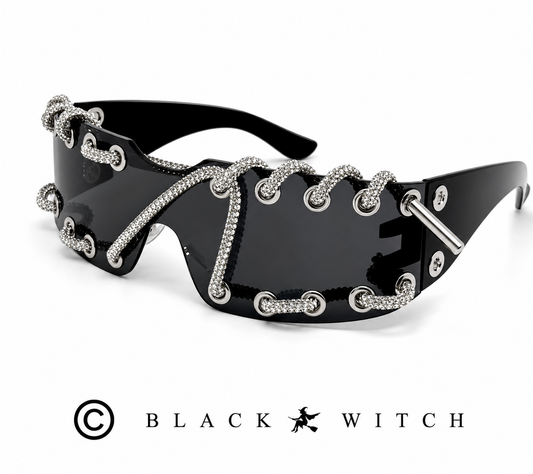 cyberpunk sparkle sunglasses-grey