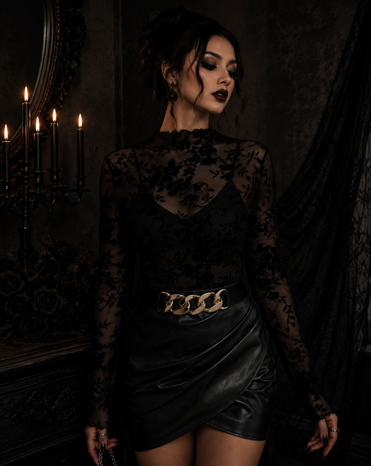 Mesh fabric top