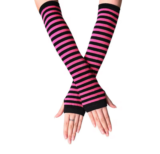 Striped gloves