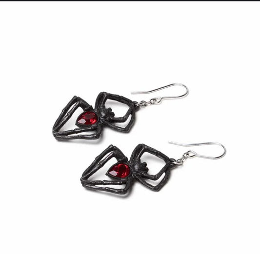 Black widow earrings