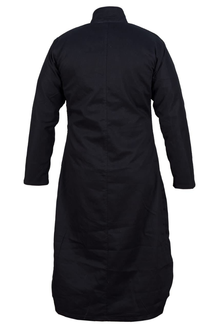 Men long matrix denim jacket