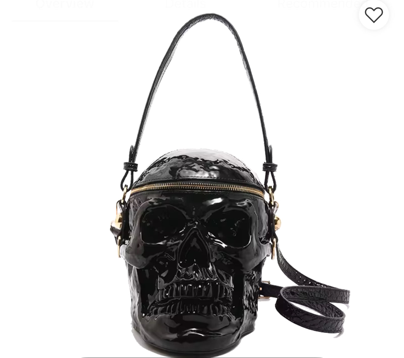 skull crossbody bag - black