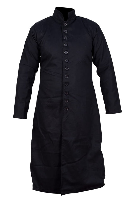 Men long matrix denim jacket