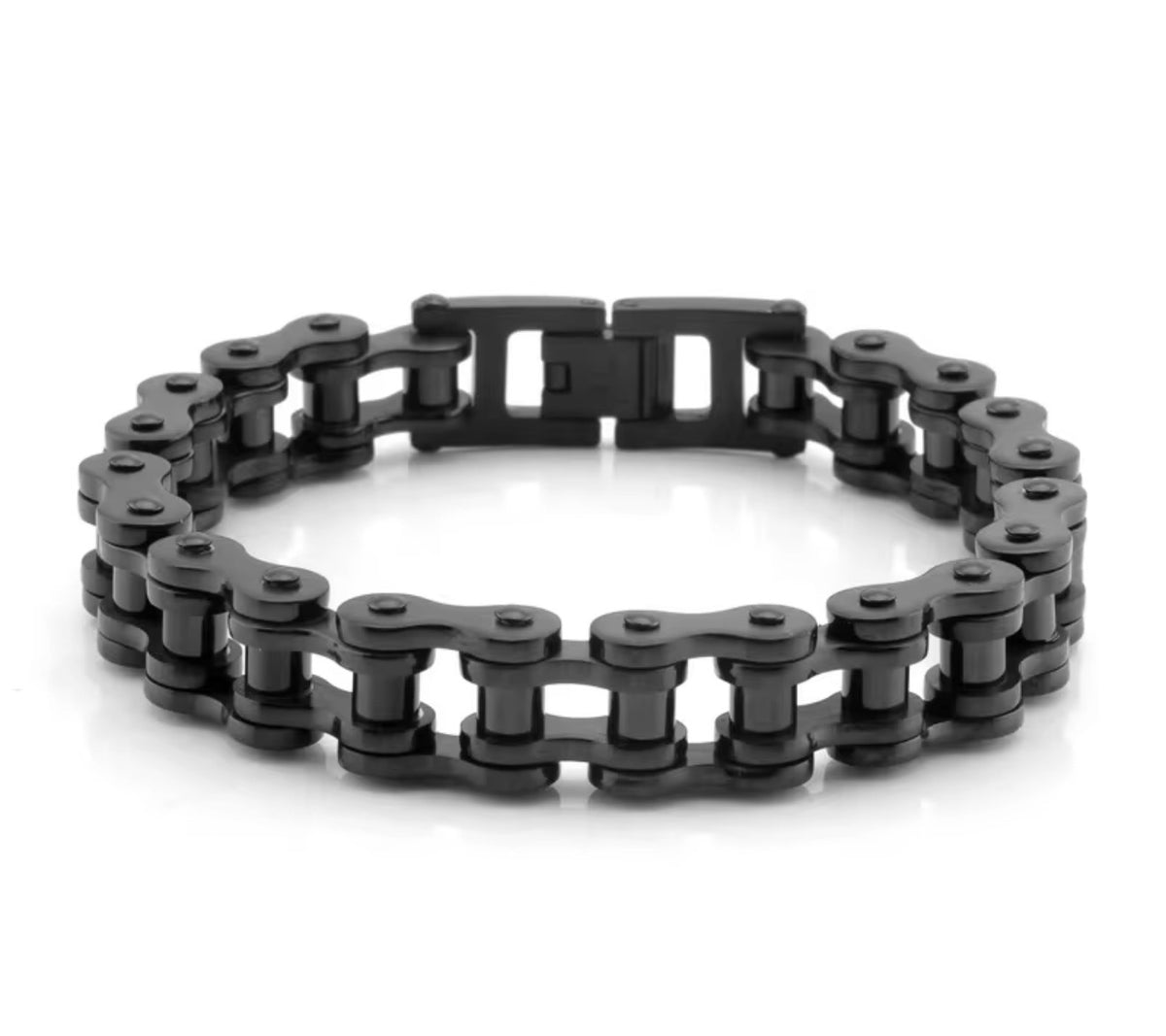 bike chain bracelet-black