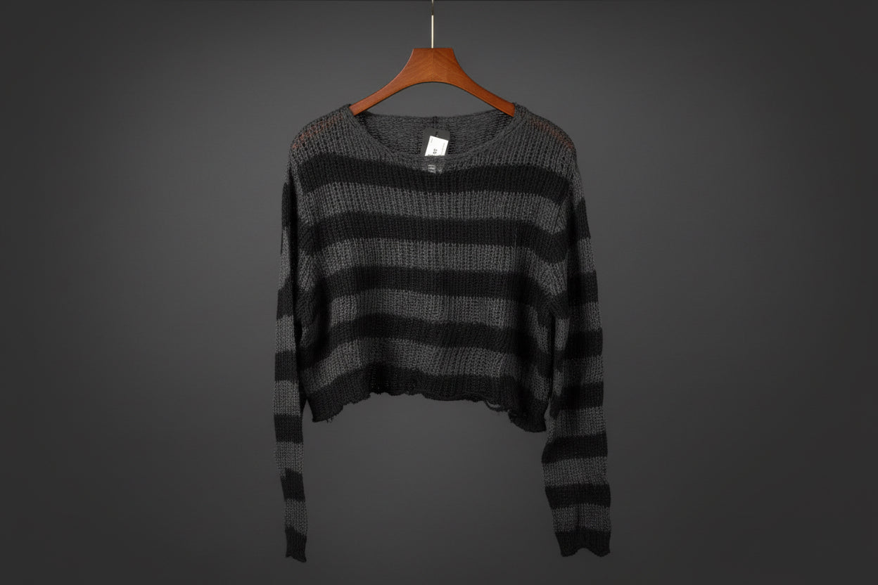 Sweater Emotic crop top-grey