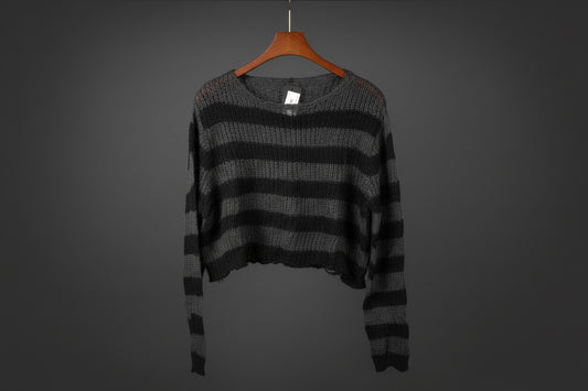 Sweater Emotic crop top-grey