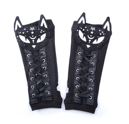 DARK KITTY ARMWARMER - BLACK