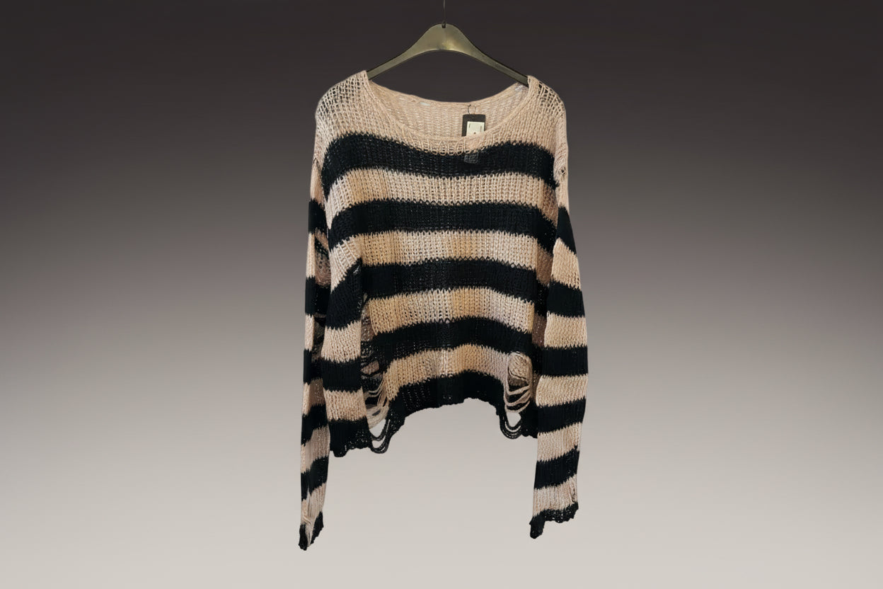 Sweater Emotic crop top-light pink