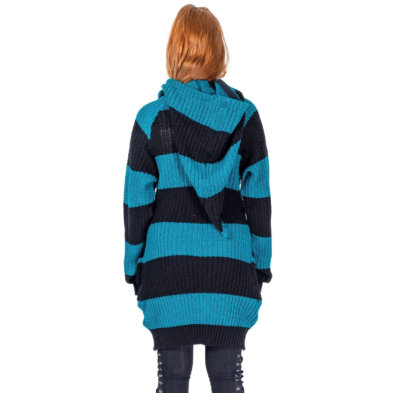 ESTHER CARDIGAN - BLACK/GREEN