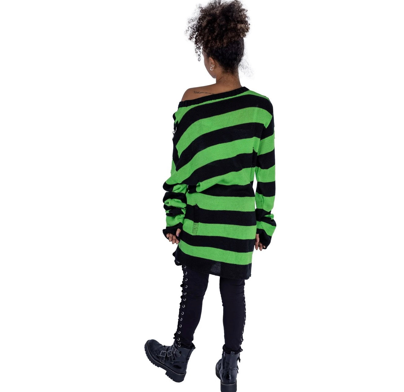 ORIANA JUMPER - BLACK/GREEN