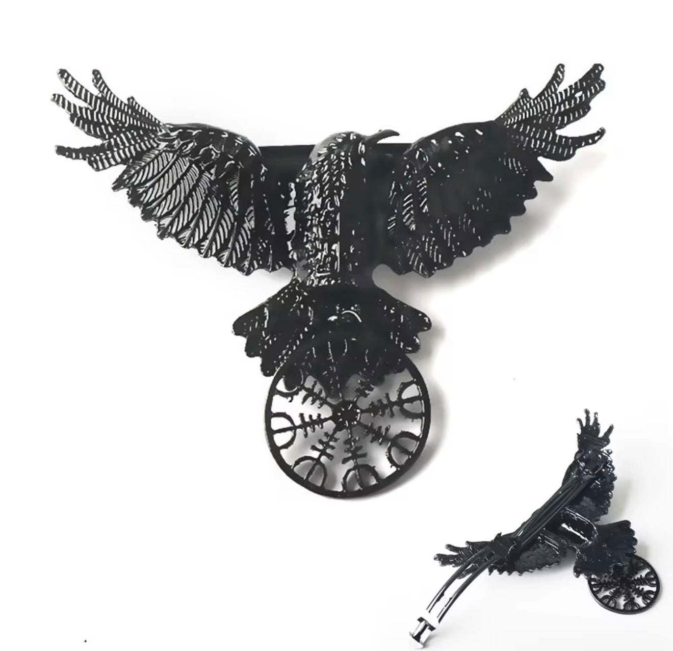 Black crow hairpin
