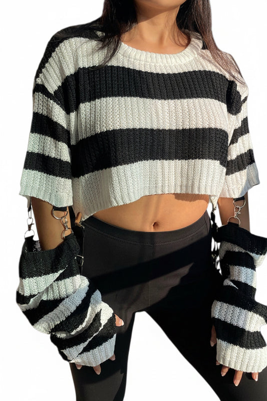 Moon Attic “Luna” Emotic Sweater-white