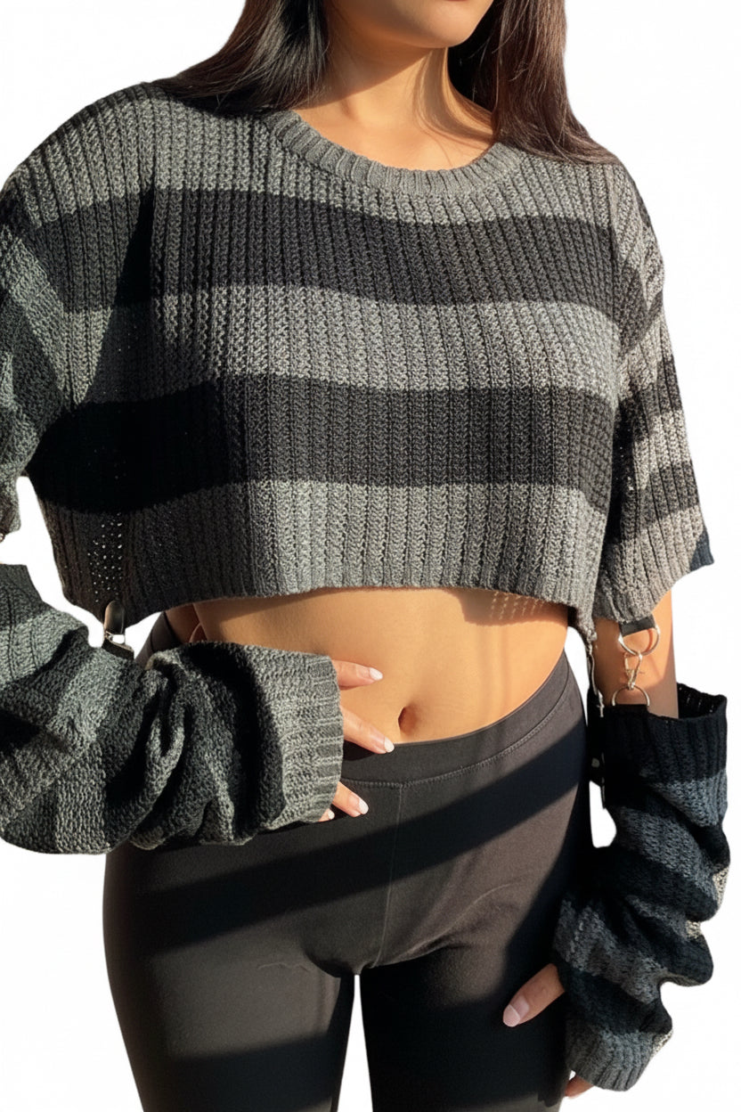 Moon Attic “Luna” Emotic Sweater-gray