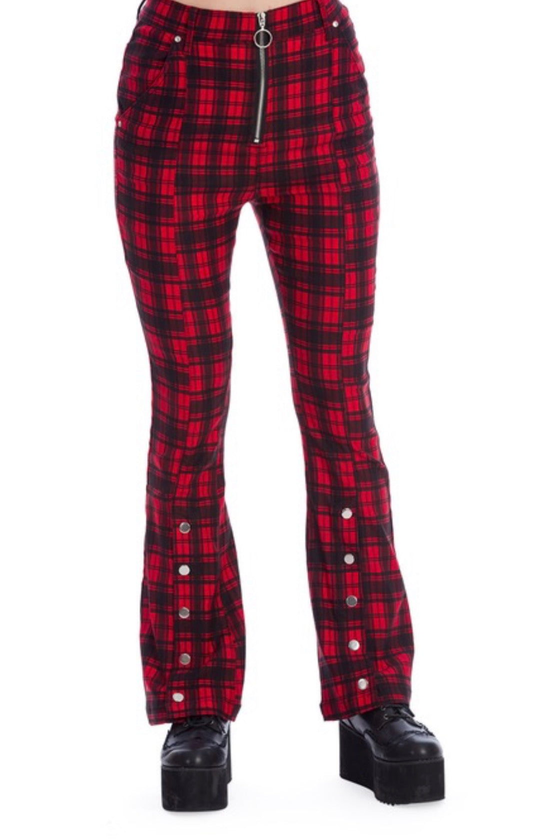 TARTAN NIGHT FLARE TROUSER