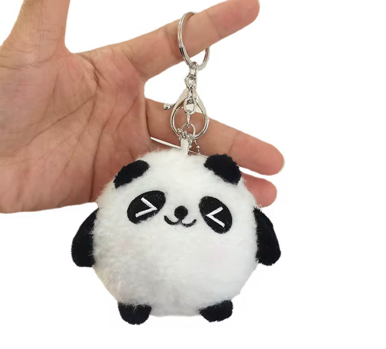 Panda plush keychain