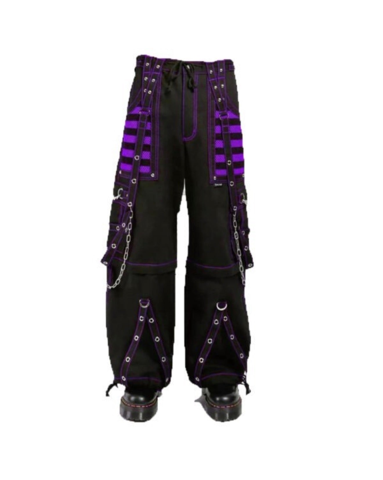 Zip-off purple chain pants
