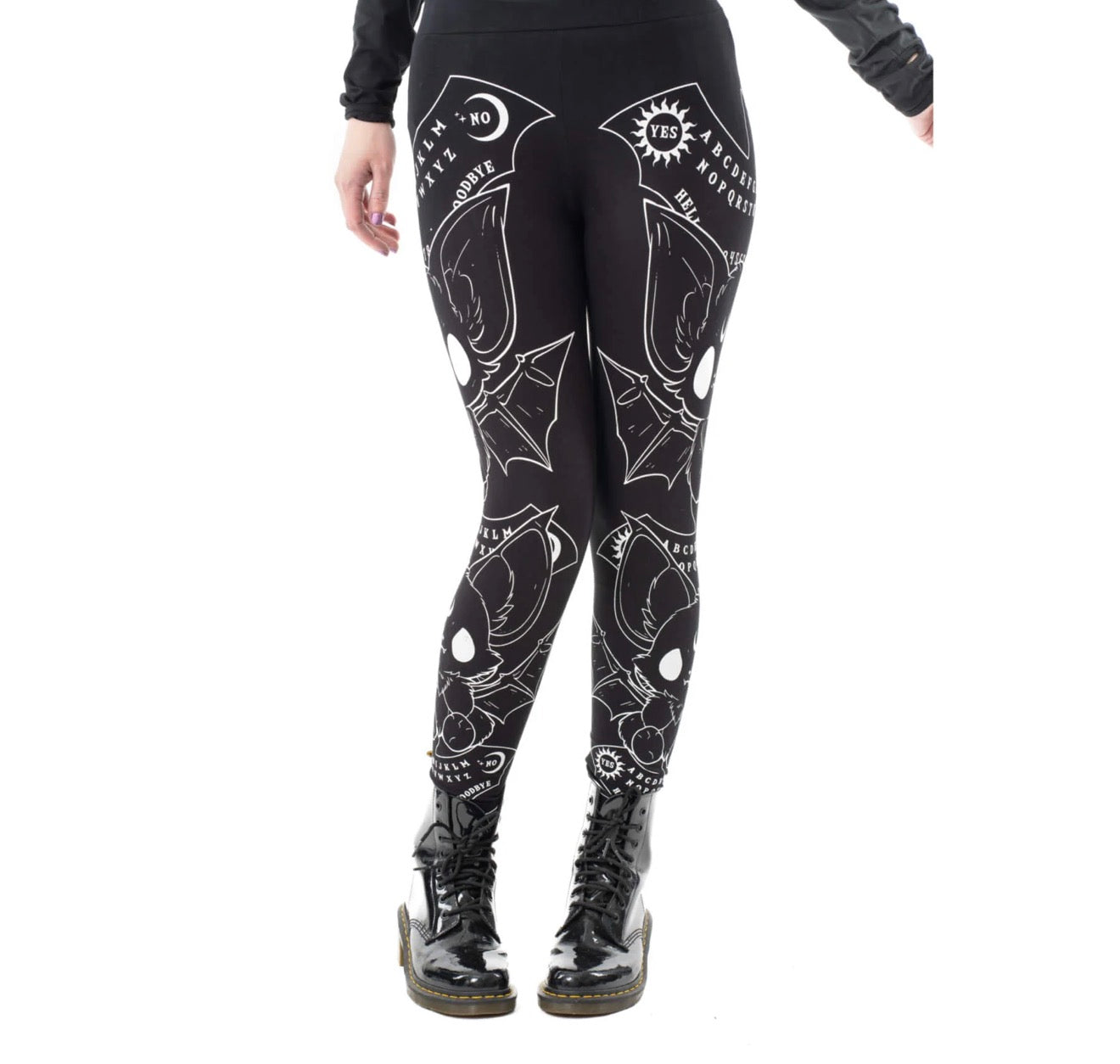 OUIJA BATS LEGGINGS - BLACK