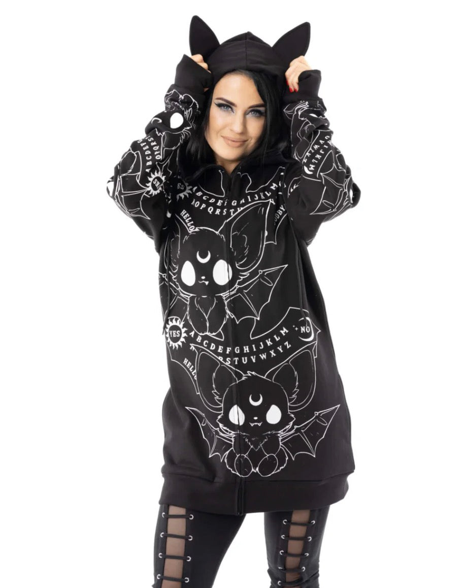 OUIJA BATS HOOD - BLACK