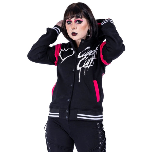 SAD BUT CUTE VARSITY - BLACK