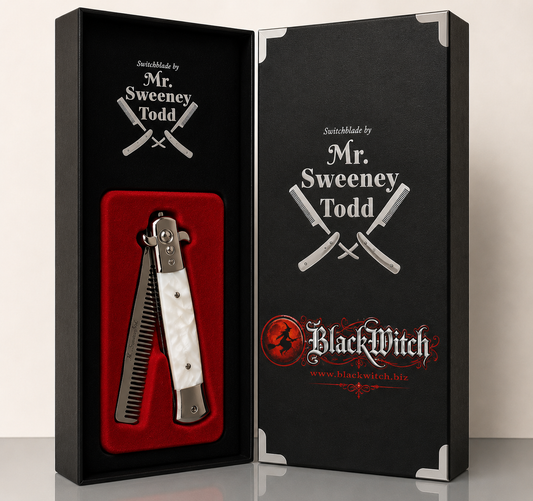 Switchblade Foldable Comb-white