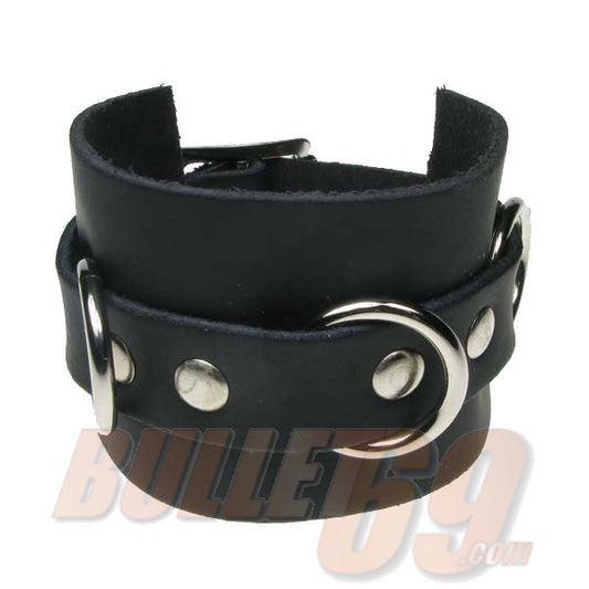 3 Row Width Leather strip with metal rings